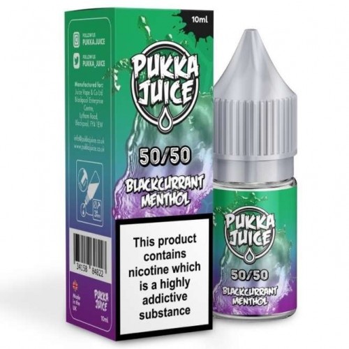 Blackcurrant Menthol E Liquid - 50/50 Series ...