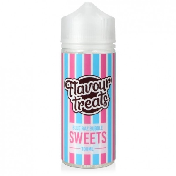 Blue Raz Bubble E Liquid - Flavour Treats Sweets Series (100ml Shortfill)