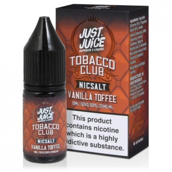 Vanilla Toffee Nic Salt E Liquid - Tobacco Club Series (10ml)