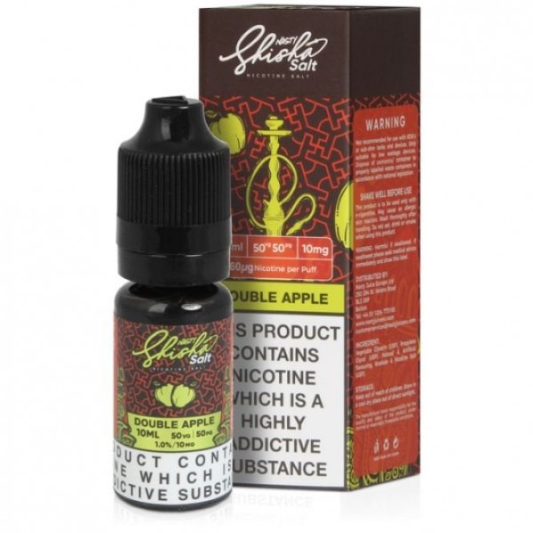 Double Apple Nic Salts E Liquid - Nasty Shisha Series (10ml)