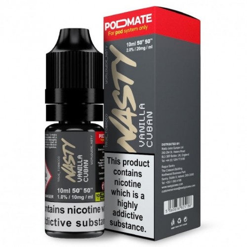 Vanilla Cuban Nic Salt E Liquid - PodMate Ser...