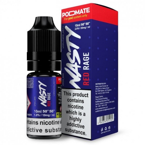 Red Rage Nic Salt E Liquid - PodMate Series (10ml)