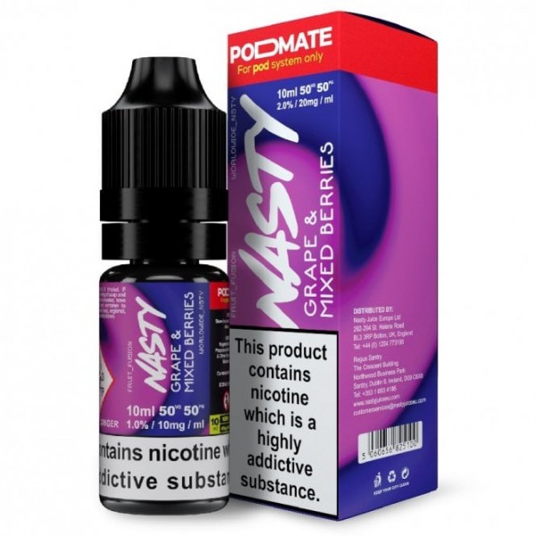 Grape & Mixed Berries Nic Salt E Liquid - PodMate Series (10ml)