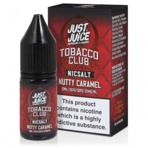 Nutty Caramel Nic Salt E Liquid - Tobacco Clu...