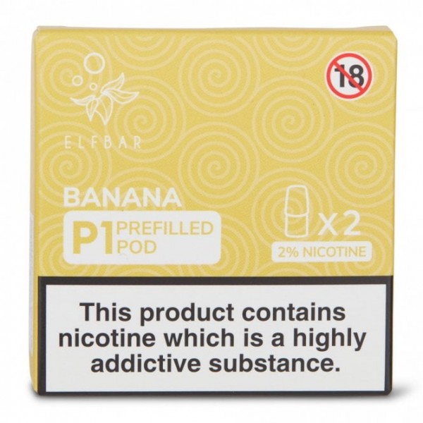 Banana Mate P1 Nic Salt E Liquid Pods (2 x 2ml)