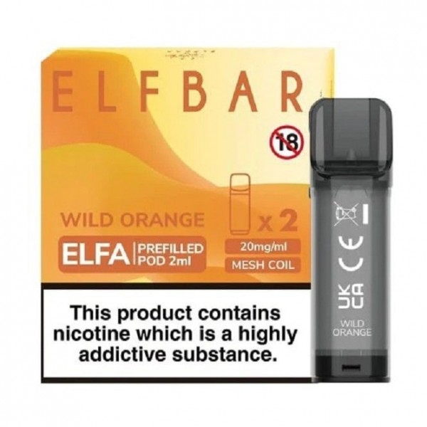 Wild Orange Nic Salt E Liquid Pods - Elfa Series (2 x 2ml)