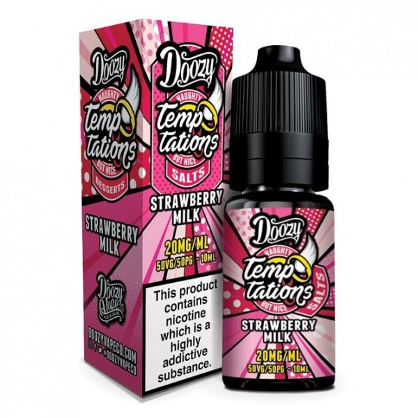 Strawberry Milk Nic Salt E Liquid - Doozy Temptations (10ml)