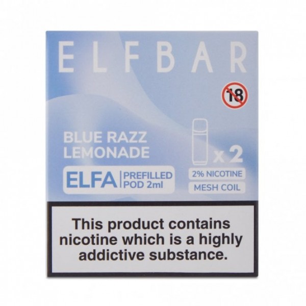 Blue Razz Lemonade Nic Salt E Liquid Pods - Elfa Series (2 x 2ml)