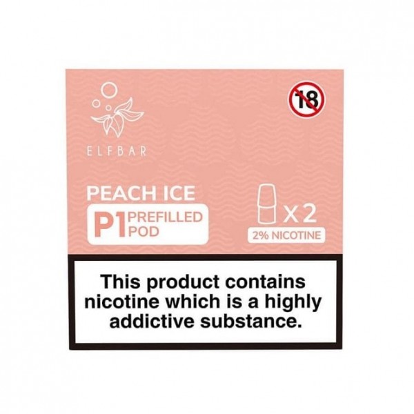 Peach Ice Mate P1 Nic Salt E Liquid Pods (2 x 2ml)